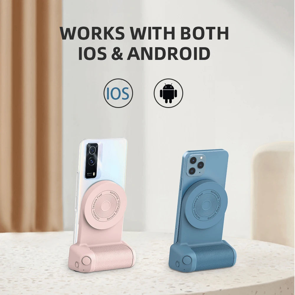 3 in 1 Camera Holder Grip Charging Multifunctional Magnetic Selfie Photo Bracket Bluetooth-Compatible Anti-Shake for Android/Ios