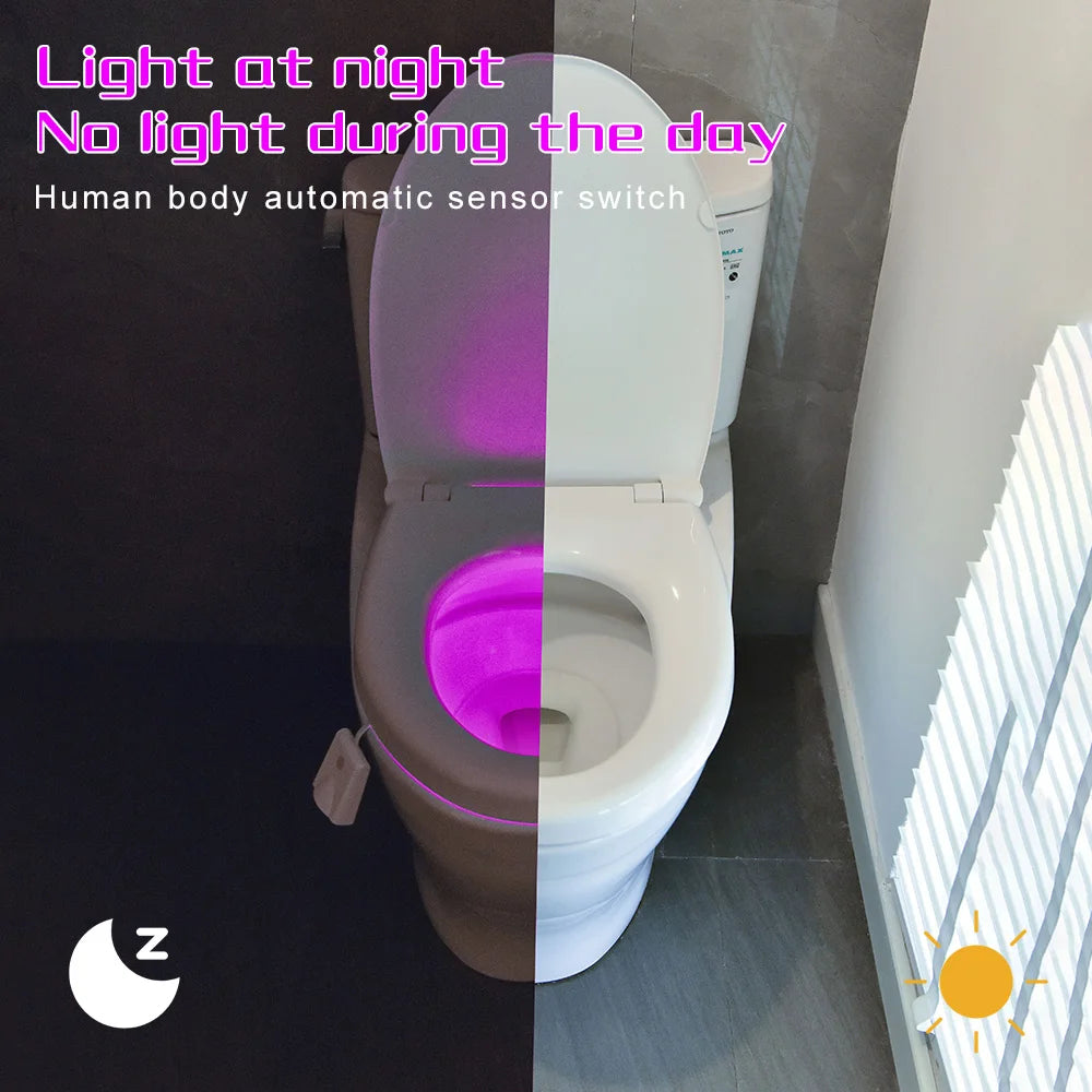 Toilet Light, Toilet Night Lights with Star Projector and Motion Sensor 16 Colors Changing,Toilet Bowl Seat LED Night Light