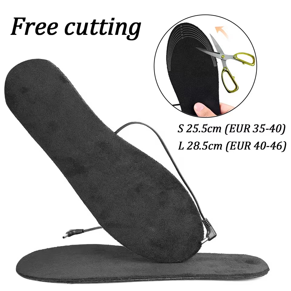 USB Heated Shoe Insoles for Feet Warm Sock Pad Mat Electrically Heating Insoles Washable Warm Thermal Insoles Man Women